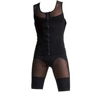 CWZZWS Ropa de una Pieza de una Pieza de una Pieza con Cremallera Control de Muslo Chaleco con Forma de Ropa Interior Apretada, Negro-x-Larga