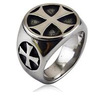 CWZZWS Titanium acero templario cross anillos jugadores cosplay anillo antiguo joyería de moda anillo de fiesta regio de joyería