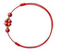 CWZZWS Tobillera de Cuerda Trenzada con Cuentas Rojas, Cadena de Cuerda roja para Mujer, Cuentas de Transferencia, Simple y Fino, Tejido a Mano, Regalo de Novia Mori, Moda