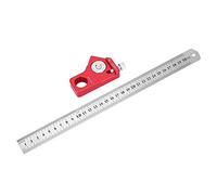 CX300-1 Woodworking Scribing Ruler, 300MM/11.81in Slide Ruler Portable Straight Measure Marking Tool for Measure Automobiles Carpentry Construction