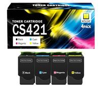 CX421 Cartucho de tóner Compatible con Chip Compatible para Lexmark CS421dn CS521dn CS622de CX421adn CX522ade CX622de CX625adhe CX625ade Impresoras