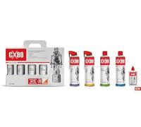 CX80 Bike Care Line Set de 5 piezas | Juego de limpieza para bicicleta para un cuidado óptimo, protección y mantenimiento | 1 x aceite para cadena de bicicleta para condiciones secas/húmedas, 1 x