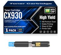 CX930 Negro Cian Amarillo Magenta Cartuchos de tóner Compatibles 85D0HK0 85D0HCO 85D0HMO 85D0HY0 Tóner para Lexmark Impresoras CX930DSE CX931DSE CX931DTSE con Chip