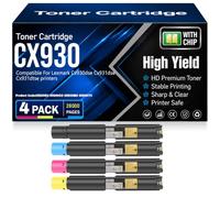 CX930 Negro Cian Amarillo Magenta Cartuchos de tóner Compatibles 85D0HK0 85D0HCO 85D0HMO 85D0HY0 Tóner para Lexmark Impresoras CX930DSE CX931DSE CX931DTSE con Chip