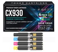 Cx930dse Cx931dse Cartuchos de tóner Compatibles 85D0HK0 85D0HCO 85D0HMO 85D0HY0 Tóner para Lexmark CX930 Cx930dse Cx931dse Cx931dtse Impresoras con Chip Alto Rendimiento