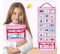 CXAFQ Planificador Visual de Horarios para Niños,Calendario visual para niños,Rutinas Diarias para Autismo,Tabla de rutina diaria para niños,Pictogramas para Tablero de Planificación Semanal