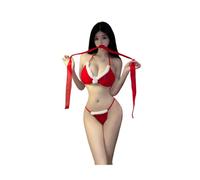 cxbyjyg Lencería Sexy túnica de año Nuevo Uniforme de Terciopelo de Tres Puntos Seduce la Libertad Terciopelo Apasionado Conjunto de túnicas