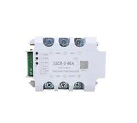 CXDFRSER Regulador de Voltaje de Estado sólido de CA trifásico monofásico, termostato de regulación de Potencia de 10 A a 200 A, Control de potenciómetro de 4 a 20 mA.(LSCR-3 H380 80A)