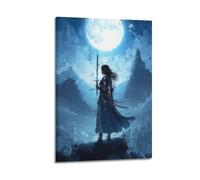 CXEEUDFFN Póster decorativo de princesa guerrera, lienzo, póster de pared e imagen artística moderna para decoración de dormitorio familiar, 20 x 30 cm
