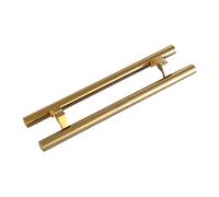CXEGCCUF Manija de Puerta de Vidrio Dorado con Forma de 50 cm (19 3/4") x 30 cm, Ideal para Oficina, Tienda, baño, Puerta de Ducha, fácil instalación, diseño Moderno