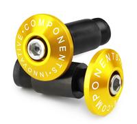 CXEPI Terminales de manillar universal - para manillares de Ø22 mm (7/8") (exterior) - Contrapesos para moto MTB Bicicleta, dorado