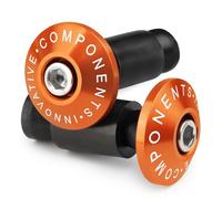 CXEPI Terminales manillar universal - para manillares de Ø22 mm (7/8") (exterior) - Contrapesos para moto MTB Bicicleta, Naranja