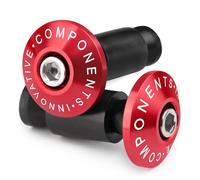 CXEPI Terminales manillar universal - para manillares de Ø22 mm (7/8") (exterior) - Contrapesos para moto MTB Bicicleta, Rojo