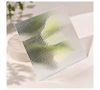 CXGBQSJ Placa Acrílica Rayada Transparente Panel Decorativo Texturizado 8mm,200x200mm