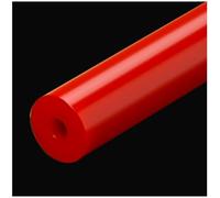 CXGBQSJ Varilla Hueca de Poliuretano Flexible, Tubo PU Mecanizable para Manualidades, Reparaciones Mecánicas y Corte CNC Rojo,OD 40 x ID 8mm