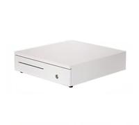 CXGFRGH Cajón para Caja registradora de supermercado, Cajón for Dinero Cuadrado pequeño con Bandeja for Efectivo Totalmente extraíble (5 Billetes y 4 Monedas)(Bianco)