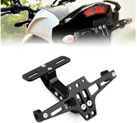 Cxhjiaoca Soporte de Montaje matrícula Trasera para Yamaha XSR 125 2021-2024, Soporte de Placa de Matrícula de Moto de Aluminio Ajustable