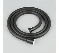 Cxiang-Tubos y Mangueras PVC High Pressure Silver Black Smooth Shower Hose For Bathroom Handheld Head Flexible Plumbing GI/2 Universal, Resistencia a altas temperaturas(Black,150cm)