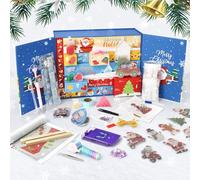 CXINLky Diamond Art Painting Set de regalo de 24 piezas, calendario de Adviento 2025 con herramientas, llaveros, joyas, etc. 24 días sorpresa regalos-C