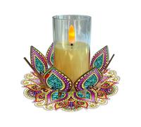 CXINLky DIY Diamond Art Painting Mandala Candelero, 5D Diamond Art Candelabro Candelabro Decoración del Hogar Decoración Vela Decoración-02 Flor