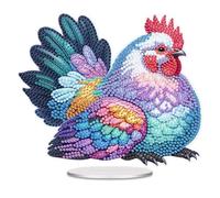 CXINLky DIY Diamond Art Painting Mesa Decoración, 5D Diamante Painting Gallina Decoración de mesa, pintura de diamante de pie, juego de arte para principiantes, regalo de casa, decoración 08