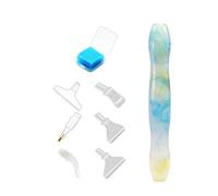 CXINLky Juego de 13 bolígrafos para pintura de diamantes, accesorios de pintura de diamante, con 6 puntas de bolígrafo y 6 adhesivos para taladrar, para pintura de diamantes, bordado, herramientas de
