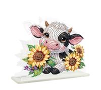 CXINLky Servilletero DIY Diamond Art Painting 3D Forma Irregular Organizador de Pañuelos Caja de Pañuelos Escritorio Servilletero para Cocina Restaurante 04 Vaca