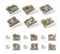 CXINLky Tarjetas de pintura de diamantes, con sobre, tarjetas de regalo para familiares, amantes, amigos, 16 bicicletas