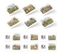 CXINLky Tarjetas de pintura de diamantes, con sobre, tarjetas de regalo para familiares, amantes, amigos, 15 bicicletas