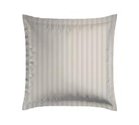 CXL by Christian Lacroix - Juego de 1 Almohada Cuadrada con Memoria de Forma + 1 Funda de Almohada - 60 x 60 cm - Ropa de Cama de satén de algodón - Lavable a máquina a 40 °C - Rayas Tejidas, Topo