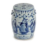 Cxllisionary Modern Minimalist Ceramic Glazed Garden Stool, Hollow-out Design, Ceramic Stool with Figure Pattern, Heavy Duty Load Capacity, for Indoor Outdoor Garden Patio