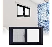 Cxllisionary Ventana Aluminio 30x30 40x40 50x50 Ventana corredera Aislamiento con Cristal Templado y mosquitera Ventana para Casas Baño Sótano Garaje y Graneros(WxH 40x60cm)