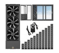 Cxllisionary Ventilador de Ventana Vertical Sin Taladrar, Ventilador Reversible con Funciones de Extracción y Entrada de Aire, para Dormitorio, Cocina u Oficina(61-65in)