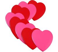 CXNXFD Notas adhesivas de color, 240 unidades, 7 cm x 7 cm, color rojo y rosa, notas autoadhesivas con forma de corazón, para oficina, escuela, casa, bloc de notas (rosa y rojo)