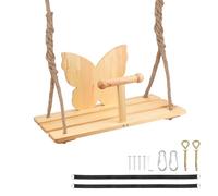 CXRYLZ-FUR Columpio Jardin Exterior, 60 x 30 cm, Columpio Infantil para Exterior e Interior, para Niños y Adultos, Cuerda de Cáñamo Ajustable de 2 m