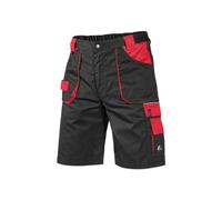 CXS Pantalones Cortos de Trabajo para Hombres Profesional - Pantalones Cortos Muy duraderos Pantalones de Trabajo Pantalones de jardín Pantalones Cortos de jardín (Negro - Rojo, 48)