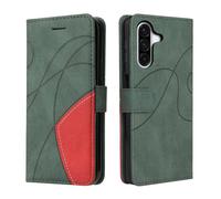 CXTCASE Funda Cartera para Samsung Galaxy A57 5G, FuncióN Kickstand Cubre, Funda para Samsung Galaxy A57 5G, Funda Movil Carcasa PU Cuero, Verde
