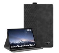 CXTCASE Funda para Honor MagicPad 3 Pro 12.3 / MagicPad4 12.3 Pulgadas 2026, PU Protectora Carcasa con Función de Soporte para Honor MagicPad4, Negro