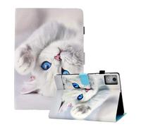 CXTCASE Funda para Lenovo Idea Tab Pro 12.7" 2025, funda protectora con función atril para Lenovo Idea Tab Pro 12.7" 2025, gato blanco