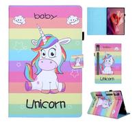 CXTCASE Funda para Lenovo Tab P12 12.7" 2023, funda protectora con función atril para Lenovo Tab P12 12.7", unicornio arcoíris