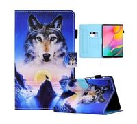 CXTCASE Funda para Samsung Galaxy Tab A 10.1 2019(SM-T510/T515), funda protectora con función atril para Samsung Galaxy Tab A 10.1 2019 SM-T510/T515, Lobo
