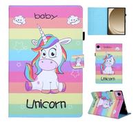 CXTCASE Funda para Samsung Galaxy Tab A11 Plus 2025/A9 Plus 2023 11", funda protectora con función atril para Samsung Galaxy Tab A11+/A9+, unicornio arcoíris