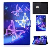 CXTCASE Funda para Samsung Galaxy Tab A9+/A9 Plus 2023 (SM-X210/SM-X215/SM-X216B) 11.0", Tablet Cárcasa Cuero PU Magnetica para Samsung Galaxy Tab A9+, Mariposa Morada