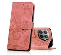 CXTCASE Funda para Xiaomi 15T Pro - Carcasa PU Cuero con Ranuras Tarjetas, Soporte Plegable y Cierre Magnético, Protectora Funda Libro para Xiaomi 15T Pro, Rosa