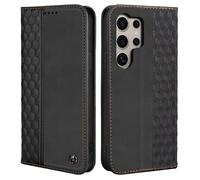 CXTCASE Funda Samsung Galaxy S24 Ultra, Funda Tapa Libro Movil Carcasa PU Cuero para Samsung Galaxy S24 Ultra, Tipo Libro Flip Wallet Case, Negro