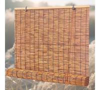 CXUEHNL Estor Enrollable De Bambú Persiana Ajustable Opaca de Ocultación Decorativa para Jardín Porche Anti-UV con Elevador 60 70 90 110 125 135 160 175cm Persianas de Caña Enrollables Natural
