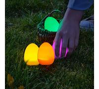 CXWLD 12 huevos LED de Pascua, luz luminosa en forma de huevo de 2.5 pulgadas, mini luz nocturna LED que funciona con pilas, luz para huevos de Pascua, recuerdos de fiesta para el hogar, jardín,
