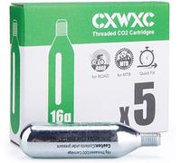 CXWXC Cartuchos de CO2 roscados, 16 g para neumáticos de bicicleta, cartucho CO2 con conector de tornillo, bomba CO2 para bicicletas de carretera y bicicletas de montaña