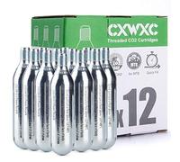 CXWXC Cartuchos de CO2 roscados de 16 g para neumáticos de Bicicleta - Cartucho para inflador de CO2 con conexión roscada, Bomba de CO2 para Bicicletas de Carretera y montaña (CO2-CXBT-12P)