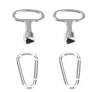 cxxtkcxxlc Llaves Triangulares, Llave maestra Triangular para emergencia - Diámetro interno 10 mm - Apta para Puerta Ascensor, radiadores, cajas y armarios de control, 2 piezas